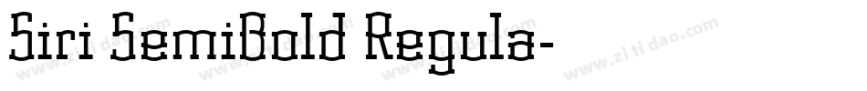 Siri SemiBold Regula字体转换